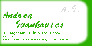 andrea ivankovics business card