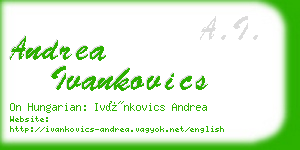 andrea ivankovics business card